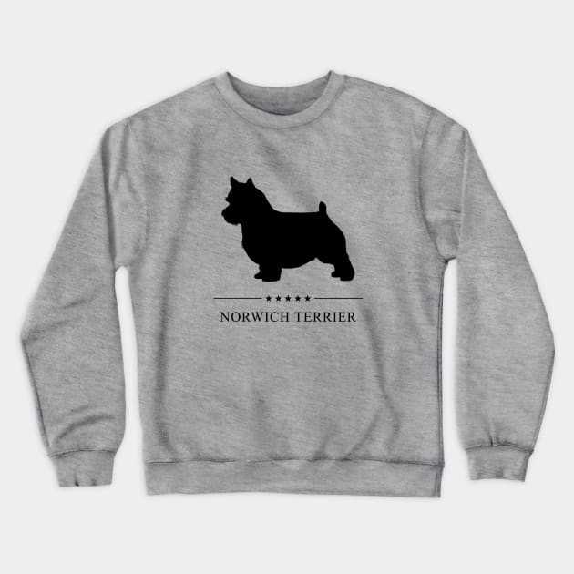 Norwich Terrier Black Silhouette Crewneck Sweatshirt by millersye